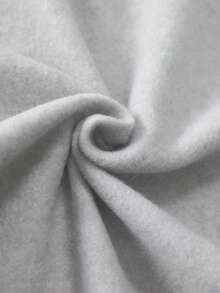 Manfinity Homme Men's Letter Graphic Zip-Up Thermal Lined Hoodie Sweatshirt - Grey - View 5