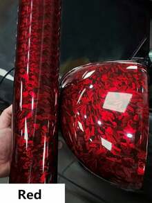 11.81英寸 x 19.69英寸 多尺寸黑/红/紫/蓝碳纤维汽车贴膜,车辆改装贴纸,摩托车乙烯基贴膜 - 彩色 - 查看 16