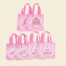 Prince And Princess Party Favor Bags With Handles Prince Princess Goodie Gift Candy Birthday Candy Goodie Bags For Gender Reveal Party Baby Shower Wedding Supplies - Multicolor - View 17