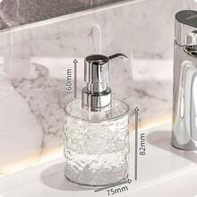 1pc Bathroom Lotion Bottle & Foaming Bottle For Shampoo, Shower Gel, Conditioner, Liquid Soap, 300ml/400ml Gray And White Plastic Water Ripple Refillable Empty Shampoo Pump Bottle, Bathroom Toiletry Stuff, Easy To Clean And Use Home Bathroom Decor Fall Decor Back To School - Multicolor - View 16