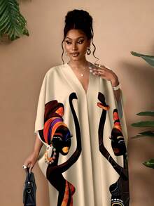 Maweii 这款女士梭织连衣裙采用印花图案设计，适合毕业典礼、返校派对、约会和日常穿着等多种场合。风格多样，包括时尚、优雅、休闲、性感和街头风。适合秋季、冬季、春季、夏季以及春秋、秋冬季节穿着。短袖连衣裙，休闲连衣裙，派对连衣裙。 - 彩色 - 查看 5