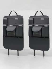 1PC Car Seat Back Organizer With Foldable Tray Large Capacity Storage Bag Adjustable Straps Multi Function For Vehicle Truck SUV Auto Interior Accessories Easy Install Durable Material - Multicolor - View 23