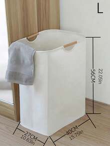 一款纯色洗衣篮，白色手持可折叠洗衣篮，适用于家庭洗涤西裤、鞋子、牛仔裤、靴子、裙子等。也可作为浴室收纳篮使用。 - 白色 - 查看 7