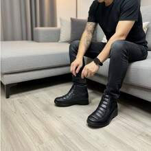 Botin de caballero en piel de borrego - Negro - Ver 2
