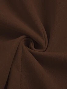 SHEIN Tall CURVE 加大码修身商务西装外套 - 咖啡棕 - 查看 8