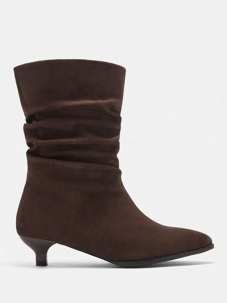 CUCCOO CURVES Botines de tacón ancho y grueso para mujer de talla grande, otoño/invierno 2025 para Navidad
