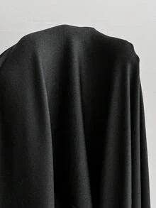 Elamini Women's Black Stand Collar Jumpsuit With Logo, Elastic Fitted Slimming Design, Front Zipper, Elegant & Sexy European Style - Black - View 4