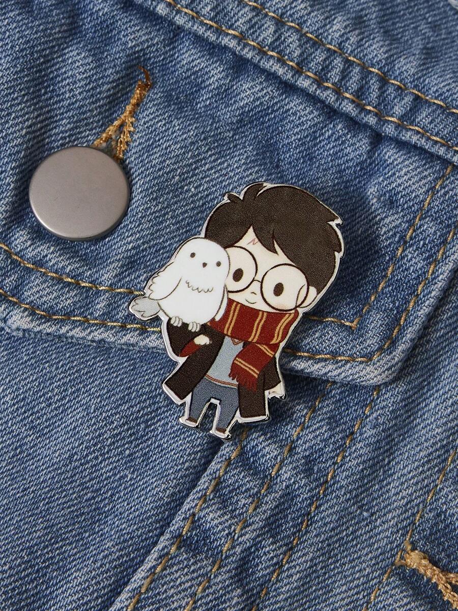 HARRY POTTER X SHEIN A Cartoon Cute Boy Brooch - Multicolor - View 1