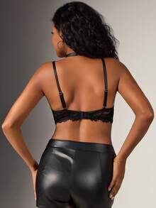 SpicyHot 1pc Women's Sexy Underwire Bra - Black - View 2