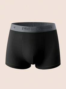 Manfinity Underwear&Sleepwear Basics 5pcs/Set Plus Size Men's Letter Waistband Boxer Briefs, Multi-Color