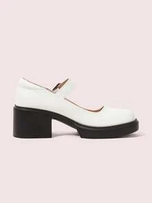 CUCCOO DOLLMOD Sapatos Mary Jane femininos da moda, casuais e versáteis para uso diário. - Branco - Ver 10