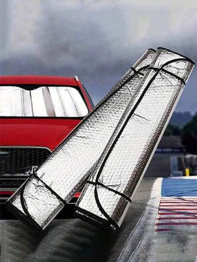 1pc Summer Car Comfort Shade - Front Windshield UV Protection, Heat Insulation And Light Blocking, Auto Accessories, Car Essential