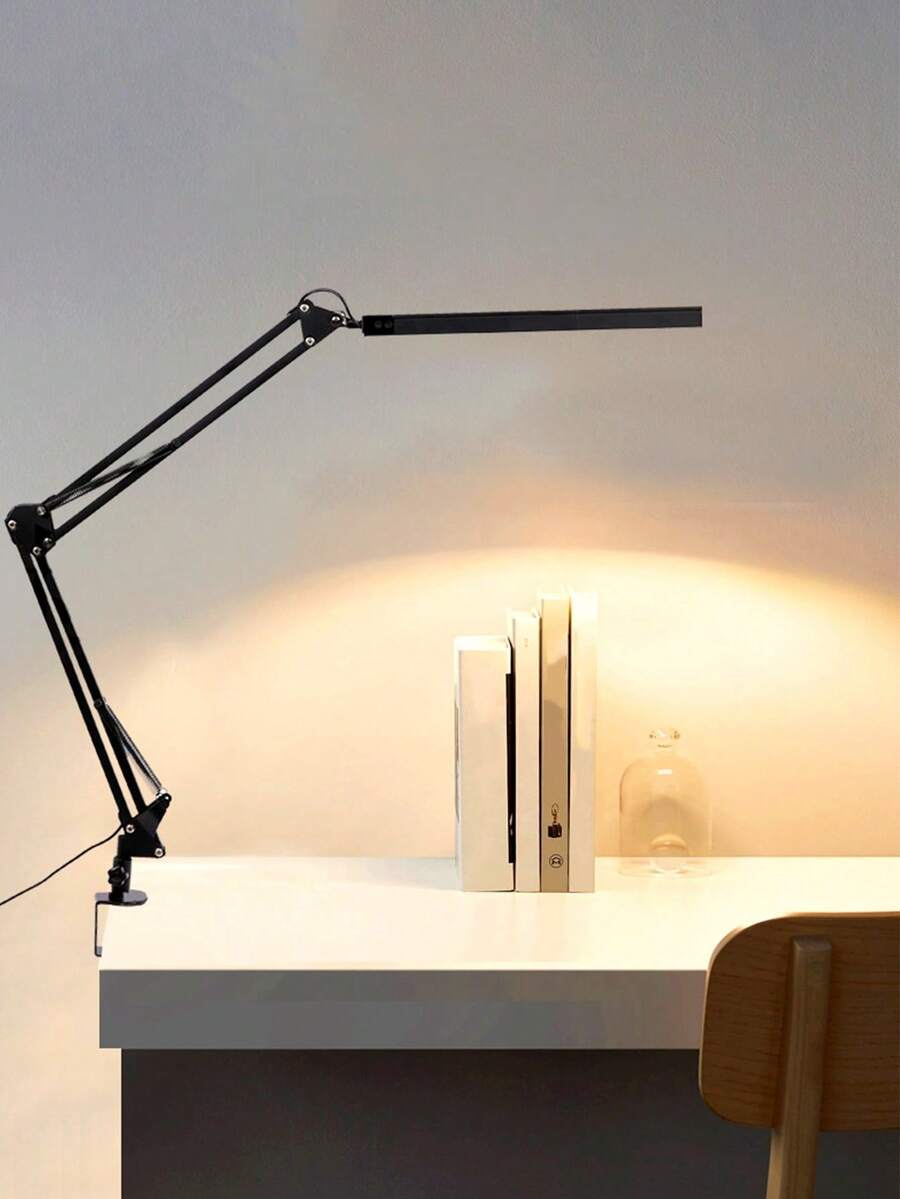 1 pieza Lámpara de escritorio para oficina en casa, lámpara de mesa moderna con control táctil para sala de estar, lámpara de escritorio LED con luz nocturna - Multicolor - Ver 1