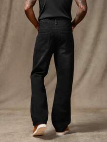 RivetRise Quần jeans ống đứng màu đen giặt thường ngày thu/đông thêu - màu đen - Xem 2