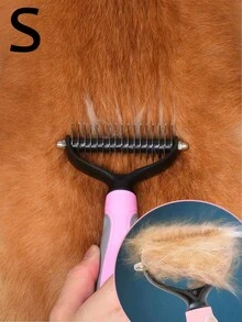 Effective Pet Shedding Brush And Dematting Comb For Dogs And Cats - Professional Grooming Tool For Removing Tangles And Mats - Reduces Shedding And Promotes Healthy Coat