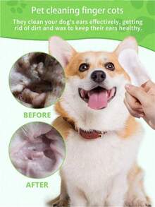 20/50/100pcs Disposable Pet Cleaning Fingers, Dog & Cat Teeth Cleaning Fingers, Ear Cleaning Fingers - Multicolor - View 4