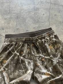 AXEPEAK 2pcs Loose Fit Print Patchwork Hoodie And Sweatpants Set - Multicolor - View 3