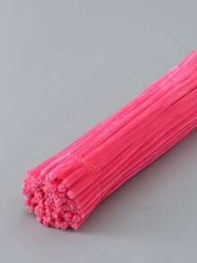 100pcs Pipe Cleaners Craft Supplies Colorful Chenille Stems Pipe Cleaners Plush Tinsel Stem Wired Twist Sticks Hair Strip - Multicolor - View 24