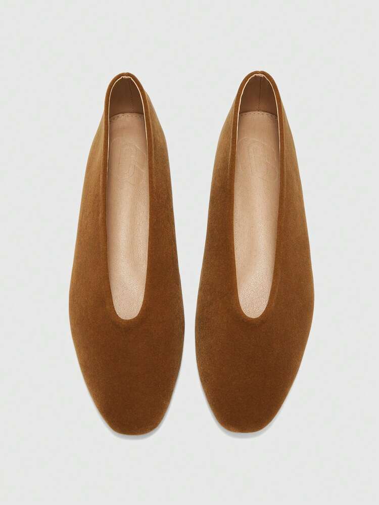 CUCCOO BIZCHIC シンプルな黒スクエアトゥフラットシューズ、エレガント、多用途、カジュアル、快適、スリッポン、職場、通勤、デート、フォーマルなシーンに適しています