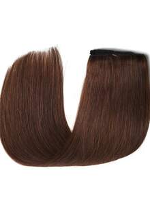 3Pcs Chocolate Brown Clip In Hair Extensions Volume-Enhancing Extensions Remy Human Hair Clip Ins Thick Hair Silk Straight For Women - S4# - View 6