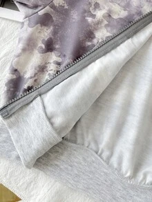 SHEIN 少女复古迷彩仿皮草常规外套，适合秋冬季、通勤、简约、复古、简单、舞蹈/万圣节、女童校服、万圣节毛衣、必备单品、圣诞节、女童办公室穿着、基础款，可爱仿皮草领 - 彩色 - 查看 7