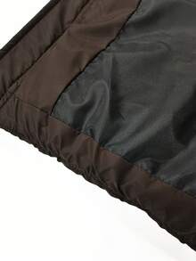 Manfinity Homme Loose Men's Hooded Zipper Padded Coat Without Sweater - Coffee Brown - View 8