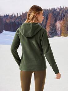 OutZeal Women Winter Thermal Outdoor Fleece Long Sleeve Camping Hiking Zip Up Jacket With Pocket