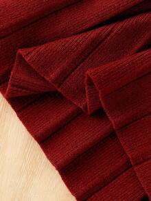 New Fashionable Versatile Cute Floral Bow Girls Sweater Set Knit Sweater Skirt Set Matching Clothes For Girls Girls Autumn Clothes Girls School Clothes Sets Girls Sweater Skirt Set Girls Knit Sweater Tween Matching Set Knit Skirt Two Piece Set Girls Girls Knit Two Piece Set Teen Girl Skirts Set  Girl Knit Set Girls Sweater Skirt Set Girl Clothes Autumn And Winter Clothes Tween Matching Set Knit Girls Knit Sweater Skirt - Burgundy - View 9