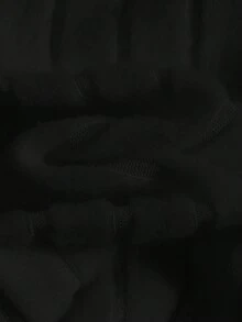 Baby Boy/Girl Basic High Neck High Elasticity Ribbed Brushed Thermal Fitted Long Sleeve Top, Suitable For Winter Layering - Black - View 7