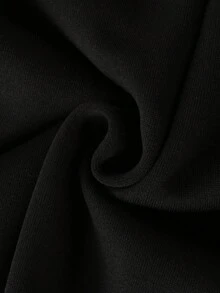 SHEIN 适合青少年男孩的舒适秋冬款式，创意独特印花休闲套头卫衣，适合秋冬季穿着。 - 黑色 - 查看 5