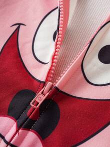 SpongeBob SquarePants | SHEIN 2 piezas Mameluco con capucha con cremallera y gráfico de dibujos animados lindos para bebé niño - Multicolor - Ver 5