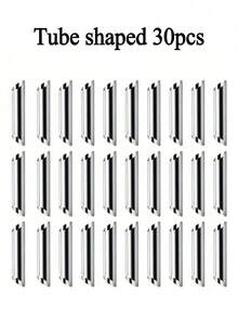 牛角面包锥模具 - 可重复使用的不锈钢管，适用于自制空心糕点，专业DIY烘焙工具 - 銀色 - 查看 13