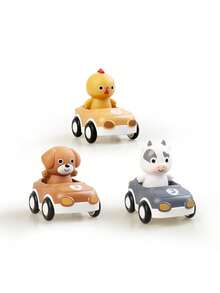 MINKOJA Inertia Sliding Animal Cars With Detachable Soft Silicone Parts Sensory Fidget Toys Color Recognition Training Stress Relief Play Parent Child Interaction Christmas Birthday Gift For Kids Educational Learning Toys - Multicolor - View 11