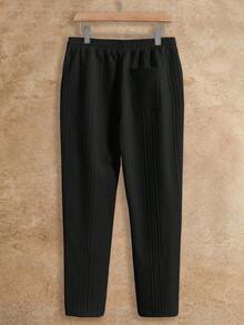 HIMLAND 2件套针织休闲纯色圆领短袖T恤，夏季日常穿着 - 黑色 - 查看 9