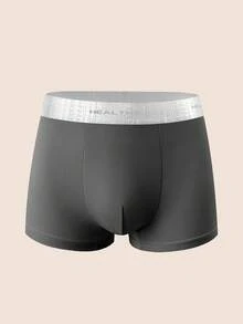 Manfinity Underwear&Sleepwear Basics 5pcs/Set Plus Size Men's Letter Waistband Boxer Briefs, Multi-Color