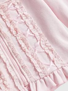 ROMWE Sudadera con capucha dulce y linda para mujer estilo Kawaii Hime Gyaru