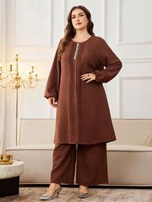 Al Najma Große Größen Set mit 2 Teilen mit Perlendekor