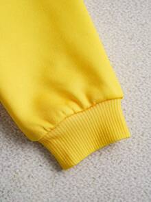 Transformers X SHEIN 男婴机器人图案落肩长袖宽松卫衣，黄色 - 黃色 - 查看 5