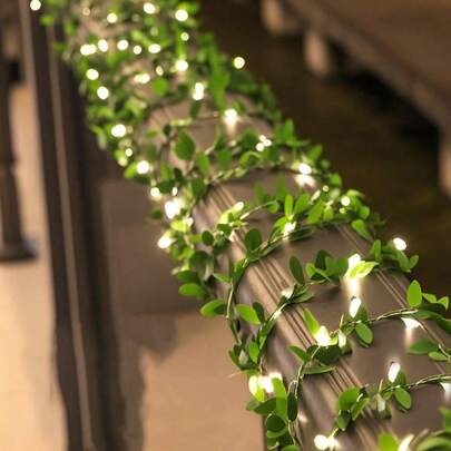 藤蔓灯串，适用于室内外、婚礼、花园、花园装饰、派对、围栏、房间、圣诞节、家居装饰。