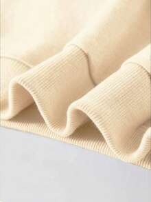 INAWLY Women's Patchwork Long Sleeve Sweatshirt With 2 In 1 Design - Apricot - View 5