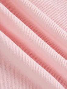 SHEIN Serisse Kids 少女优雅缎带拼接蝴蝶结装饰长袖长款连衣裙，冬季连衣裙，圣诞连衣裙，优雅连衣裙 - 粉色 - 查看 8