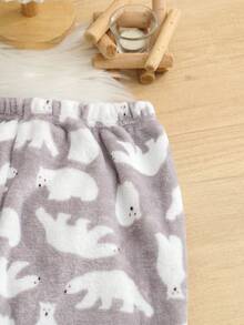 Boys' Casual Football Graphic Fleece Long Sleeve Top And Pants Loungewear Set, Comfortable Soft Fabric - Multicolor - View 5