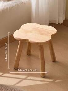 1 件优质木制花朵设计凳子、客厅沙发脚凳、家用鞋凳、儿童小椅子