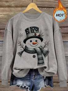 INAWLY Sweat-shirt à col ras-du-cou avec épaules tombantes et imprimé graphique, best-seller pour femmes - Multicolore - Voir 4