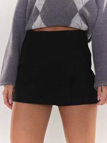 MUSERA Mini Skirt Cute Casual Basic Date Night Cool Gril Spring Outfits - Black - View 1