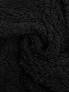 ROMWE MEN Men's Wool Blend Thermal Lined Jacket With Embroidered Patch, Casual Street Style American Outerwear For Autumn/Winter - Black - View 8