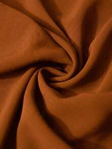 Écloséra Áo sơ mi nữ tay dài cổ chữ V màu trơn thường ngày/công sở - màu nâu - Xem 6