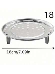 通用不锈钢蒸锅，带可拆卸支脚，烹饪蒸锅和锅具配件，速溶锅多功能蒸架，耐磨防刮圆形冷却架，厨房厚炊具工具海鲜煮蒸架