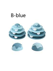 1pc Ice Cream Turntable Cat Toy ,Detachable Interactive Roller Track With Balls,Boredom Relief Enrichment Toy For Indoor Adult Cats, Training & Exercise Cat