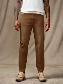 RivetRise Men's Casual Loose Fit Straight Leg Jeans With Pockets - Redwood - View 5